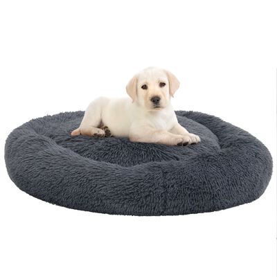 vidaXL Washable Dog & Cat Cushion Dark Grey 90x90x16 cm Plush