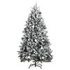 vidaXL Artificial Hinged Christmas Tree 300 LEDs & Ball Set 210 cm