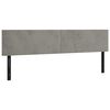 vidaXL Headboards 2 pcs Light Grey 90x5x78/88 cm Velvet