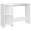 vidaXL Desk | White | Engineered wood | 102.5x35x75 cm | Shelving | Corner Desk