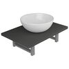 vidaXL Two Piece Bathroom Furniture Set Ceramic Grey
