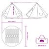 vidaXL Family Tipi Tent Folding with Roof Green 560 x 560 x 300 cm
