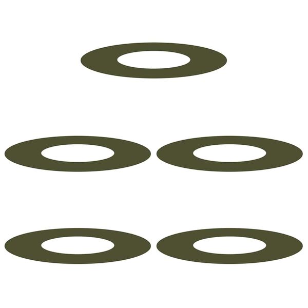vidaXL suitable for Flat Tree Rings 5 pcs Olive green &Oslash;30 / 60 cm Steel