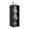 vidaXL Wall Cabinet with Glass Doors Black 35x37x100 cm