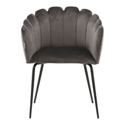 Venture Home Dining Chair Limhamn Velvet Black and Grey