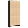vidaXL Book Cabinet Black oak 82.5 x 30.5 x 185 cm Engineered Wood