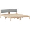 vidaXL Bed frame Brown and light grey 200 x 200 cm Solid pine wood