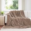 vidaXL Throw Blanket Camel 270 x 240 cm Fleece