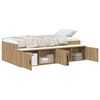 vidaXL Bed Frame with Drawer Artisan Oak 100 x 200 cm Engineered Wood