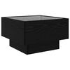 vidaXL Coffee Table Black oak 50 x 50 x 30 cm Engineered wood