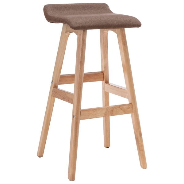 vidaXL Bar Stool Taupe Fabric