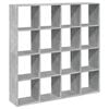 vidaXL Book Cabinet Concrete Grey 137,5x29x137,5 cm Engineered Wood