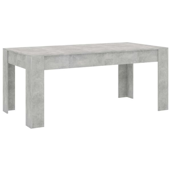 vidaXL Dining Table Concrete Grey 180x90x76 cm Engineered Wood