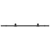 vidaXL Sliding Door Hardware Kit 200 cm Steel Black