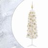 vidaXL Artificial Slim Christmas Tree with Bauble 150 cm 150 LEDs
