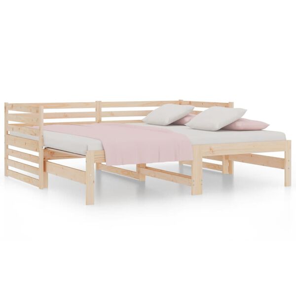 vidaXL Pull-out Day Bed without Mattress 2x(80x200)cm