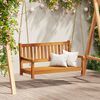 vidaXL Swing Bench Brown 110 x 56 x 58.5 cm Solid Acacia Wood