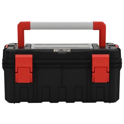 vidaXL Tool Box Black and Red 55x28x26.5 cm