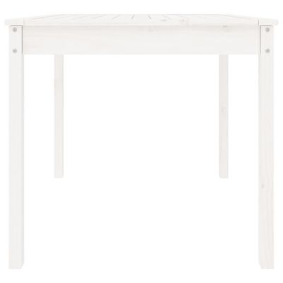 vidaXL Garden Table White 82.5x82.5x76 cm Solid Wood Pine