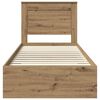 vidaXL Bed Frame with Drawer with Headboard Manual Engineered Wood
