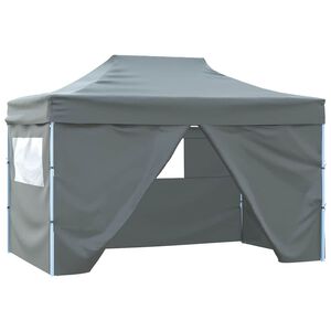 vidaXL Professional Folding Party Tent 4 Sidewalls 3x4 m Anthracite