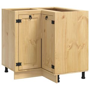 vidaXL Cabinet with Shelf Honey 80 x 80 x 81.5 cm Solid Pine Wood