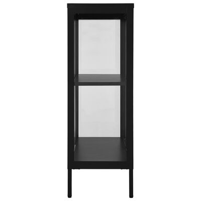 vidaXL Sideboard Black 75x35x105 cm Steel and Glass