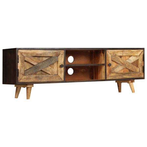 vidaXL TV Cabinet Solid Mango Wood 140x30x45 cm