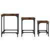 vidaXL Nesting Coffee Tables 3 pcs Smoked Oak Engineered Wood