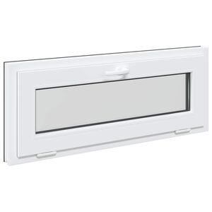 vidaXL Basement Window RISOR 100 x 40 cm PVC and Glass Anthracite