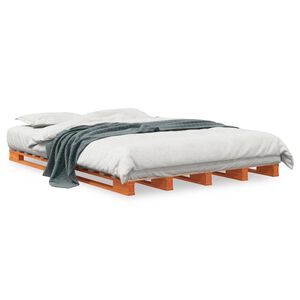 vidaXL Pallet Bed without Mattress Wax Brown 140x200 cm Solid Wood Pine