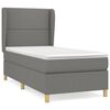 vidaXL Box Spring Bed with Mattress Dark Grey 80x200 cm Fabric