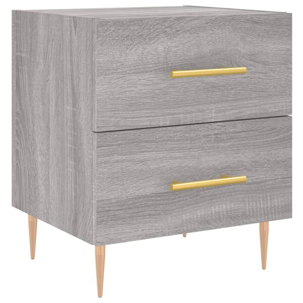 vidaXL Bedside Cabinet Grey Sonoma 40x35x47.5 cm Engineered Wood