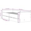 vidaXL Bed Frame with Drawers without Mattress White 90x200 cm
