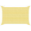 vidaXL Sunshade Sail Yellow and White 2 x 3 m HDPE