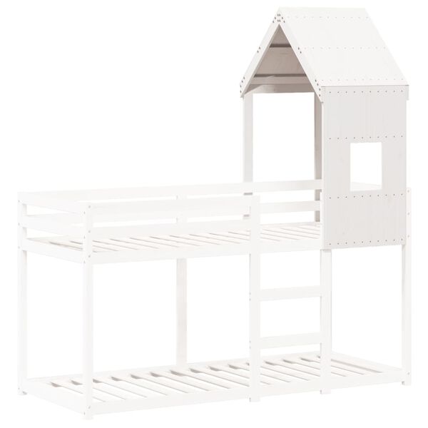 vidaXL Kids' Bed Roof White 60x89x134.5 cm Solid Wood Pine