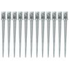 vidaXL Ground Spikes 12 pcs Silver 8x8x91 cm Galvanised Steel