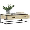 vidaXL Coffee Table Sonoma Oak 100x50x35 cm Engineered Wood and Metal