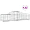 vidaXL Arched Gabion Baskets 30 pcs 200x50x40/60 cm Galvanised Iron