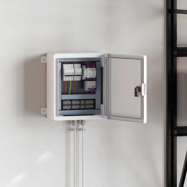 vidaXL Control Cabinet Grey 37 x 16.5 x 35 cm ABS Plastic