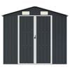vidaXL Garden Shed Anthracite 205x129x183 cm Galvanised Steel