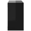 vidaXL Wall Cube Shelves 4 pcs High Gloss Black 26x15x26 cm