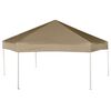 vidaXL Hexagonal Pop-Up Marquee with Sidewalls 3.6x3.1 m Taupe 220g/m²