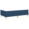 vidaXL Corner Bed Frame with Headboard Blue 100 x 200 cm Fabric