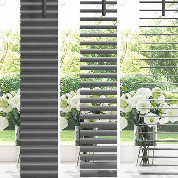 vidaXL Venetian Blinds Manual Dark Grey 175 x 130 cm Aluminium