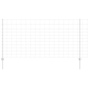 vidaXL Outdoor Wild Fence with Posts 25 x 1.2 m Galvanised Steel Mesh