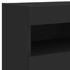 vidaXL TV Wall Cabinet with LED Lights Black 40x30x40 cm