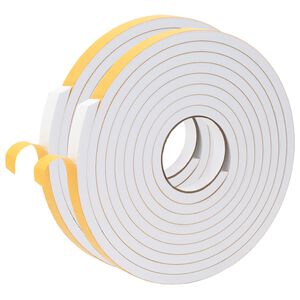 vidaXL Self-adhesive Foam Tape 2 pcs White 15mm x 5m CR Foam