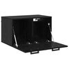 vidaXL Wall-Mounted Cabinet Wall-mounted Black Oak 60 x 36.5 x 35 cm