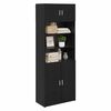 vidaXL Storage Cabinet Black Oak 80 x 42.5 x 225 cm Engineered Wood